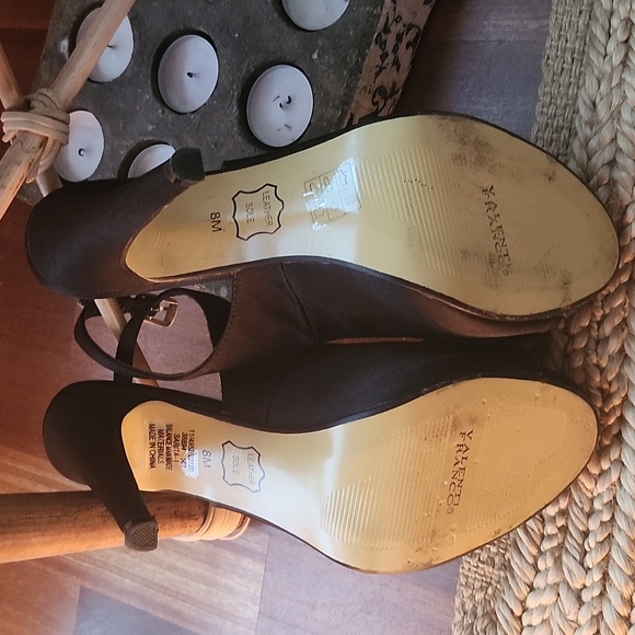 Satin Evening Gown Shoes size 8 Black - Picture 4 of 4